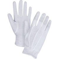 Parade/Waiter's Gloves, Cotton, Hemmed Cuff, Large SEE795 | Johnston Equipment