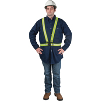 Standard-Duty Safety Harness, High Visibility Lime-Yellow, Silver Reflective Colour, X-Large SEF119R | Johnston Equipment