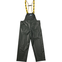 Journeyman Chemical Resistant Rain Bib Pants, Small, Green, Polyester/PVC SFI879 | Johnston Equipment