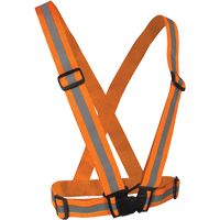 Elastic Safety Harness, High Visibility Orange, Silver Reflective Colour, One Size SFJ603 | Johnston Equipment