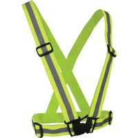 Elastic Safety Harness, High Visibility Lime-Yellow, Silver Reflective Colour, One Size SFU581 | Johnston Equipment