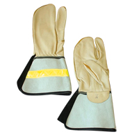 1 Finger Lineman's Glove, Medium, Grain Cowhide Palm SFV030 | Johnston Equipment