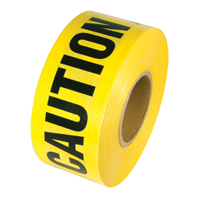Reinforced Grade Barricade Tape, English, 3" W x 500' L, 5 mils, Black on Yellow SGC187 | Johnston Equipment