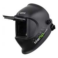 Liteflip Autopilot Welding Helmet, 3.94" L x 1.97" W View Area, 1/5/5 - 14 Shade Range, Black SGC188 | Johnston Equipment