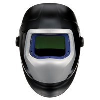 Speedglas™ 9100 Welding Helmet & Auto-Darkening Filter 9100XXi, 4.2" L x 2.8" W View Area, 5/8 - 13 Shade Range, Black/Silver SGC239 | Johnston Equipment
