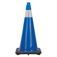 Premium Traffic Cone, 28", Blue, 4" Reflective Collar(s) SGD694 | Johnston Equipment