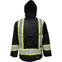 Insulated Jacket, Polyester/Polyurethane, Black, Small SGH257 | Johnston Equipment