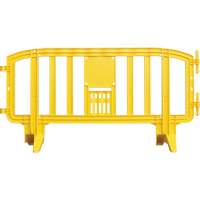 Movit Barricade, Interlocking, 78" L x 39" H, Yellow SGN468 | Johnston Equipment