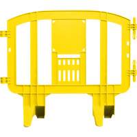 Minit Barricade, Interlocking, 49" L x 39" H, Yellow SGN474 | Johnston Equipment
