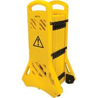 Portable Mobile Barrier, 40" H x 13' L, Yellow SGO660 | Johnston Equipment