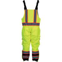 Insulated Overalls, Polyester/Polyurethane, Small, High Visibility Lime-Yellow SGO755 | Johnston Equipment