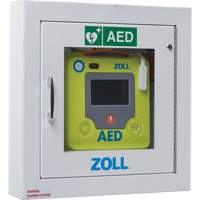 Semi-Recessed AED Wall Cabinet, Zoll AED 3™ For, Non-Medical SGP850 | Johnston Equipment