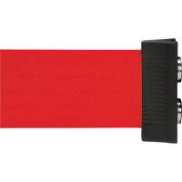 Wall Mount Barrier with Magnetic Tape, Steel, Screw Mount, 7', Red Tape SGR024 | Johnston Equipment