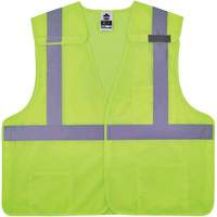 GloWear 8217BA Breakaway Mesh Safety Vest, High Visibility Lime-Yellow, Medium/Small, Polyester SGR371 | Johnston Equipment