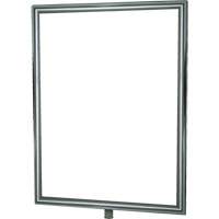 Heavy-Duty Vertical Sign Holder for Classic Posts, Polished Chrome SGU834 | Johnston Equipment