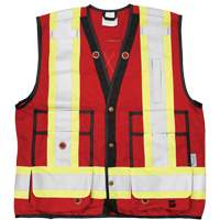 Open Road<sup>®</sup> Surveyor Vest, Red, Large, Polyester, CSA Z96-15 Class 1 - Level 2 SGV463 | Johnston Equipment