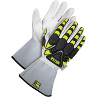 Deny™ Impact Resistant Gloves, 3X-Large, Goatskin Palm, Gauntlet Cuff SGV886 | Johnston Equipment