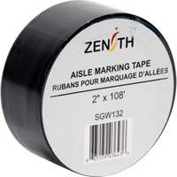 Aisle Marking Tape, 2" x 108', PVC, Black SGW132 | Johnston Equipment