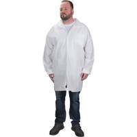 Protective Lab Coat, Microporous, White, Medium SGW618 | Johnston Equipment