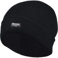 Lined Cuff Tuque, Thinsulate™ Lining, One Size, Black SGW712 | Johnston Equipment