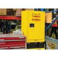 Flammable Aerosol Storage Cabinet, 12 gal., 1 Door, 23" W x 35" H x 18" D SGX675 | Johnston Equipment