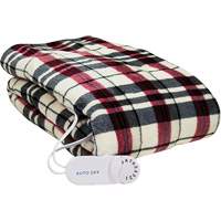 Linen Plaid Electric Throw Blanket, Polyester SGX708 | Johnston Equipment