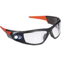 SPG500 Rechargeable Inspection Beam Safety Glasses, Clear Lens, ANSI Z87+ SGY428 | Johnston Equipment