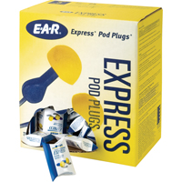 E-A-R™ Express Pod Plugs Earplugs, Uncorded, Bulk - Pillow Pack, 25 dB NRR, One-Size SH116 | Johnston Equipment