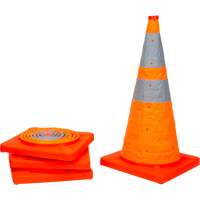 Collapsible Traffic Cone, 28" H, Orange SHA820 | Johnston Equipment