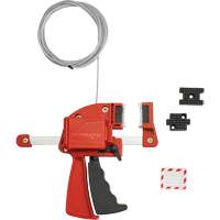 Red Clamping Cable Lockout, 8' Length SHB864 | Johnston Equipment
