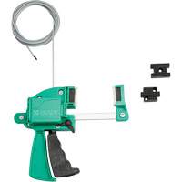 Green Clamping Cable Lockout, 8' Length SHB865 | Johnston Equipment
