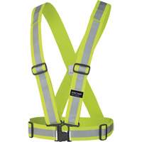 Safety Sashes, High Visibility Lime-Yellow, Silver Reflective Colour, One Size SHC857 | Johnston Equipment