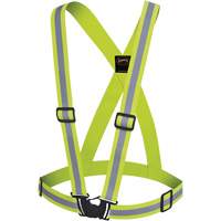 Safety Sash, High Visibility Lime-Yellow, Silver Reflective Colour, One Size SHC859 | Johnston Equipment