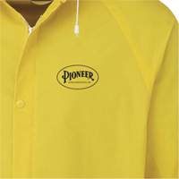 Rain Jacket, Polyester/PVC, Small, Yellow SHE390 | Johnston Equipment