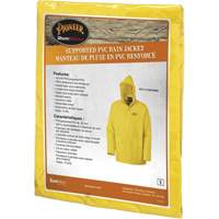 Rain Jacket, Polyester/PVC, Small, Yellow SHE390 | Johnston Equipment