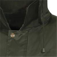 Manteau à capuchon indéchirable Nailhead pour planteur d’arbres, Polyester/PVC, T-petit, Vert SHE437 | Johnston Equipment