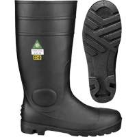 Safety Boots, PVC, Steel Toe, Size 9 SHE689 | Johnston Equipment