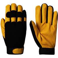 Mechanic's Style Ergonomic Gloves, Grain Goatskin Palm, Size Small SHE735 | Johnston Equipment