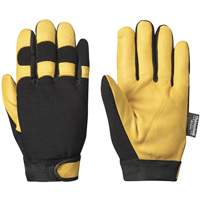 Mechanic's Style Insulated Ergonomic Gloves, Grain Goatskin Palm, Size Small SHE739 | Johnston Equipment