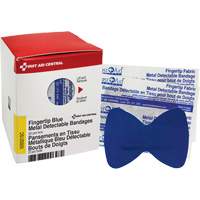 Fingertip Blue Detectable Bandages, Fingertip, Fabric Metal Detectable, Sterile SHE880 | Johnston Equipment