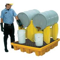 Ultra-Drum Rack 2-Drum Containment System without Drain, 53" L x 53" W x 44.8" H, 1500 US gal. Capacity SHF398 | Johnston Equipment