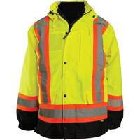 7-in-1 Jacket, Polyester, High Visibility Orange, Small SHF964 | Johnston Equipment