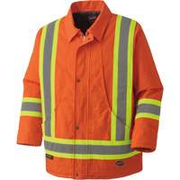 Quilted Duck Safety Parka, High Visibility Orange, Small, CSA Z96 Class 2 - Level 2 SHH847 | Johnston Equipment