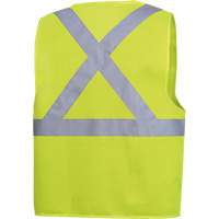Safety Vest with 2" Tape, High Visibility Lime-Yellow, 4X-Large, Polyester, CSA Z96 Class 2 - Level 2 SHI027 | Johnston Equipment