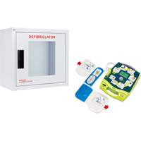 AED Plus<sup>®</sup> Defibrillator & Wall Cabinet Kit, Semi-Automatic, English, Class 4 SHJ773 | Johnston Equipment
