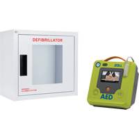 AED Plus<sup>®</sup> Defibrillator & Wall Cabinet Kit, Semi-Automatic, French, Class 4 SHJ774 | Johnston Equipment