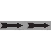 Arrow Pipe Markers, Self-Adhesive, 2-1/4" H x 7" W, Black on Grey SI725 | Johnston Equipment