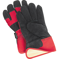 Superior Warmth Winter-Lined Fitters Gloves, Large, Split Cowhide Palm, Thinsulate™ Inner Lining SM609 | Johnston Equipment