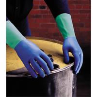 Protector™ Gloves, Size 6/Small/6.5, 13" L, Nitrile/Rubber Latex, Flock-Lined Inner Lining, 28-mil SN793 | Johnston Equipment
