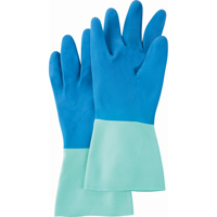 Protector™ Gloves, Size Large/8/8.5, 13" L, Nitrile/Rubber Latex, Flock-Lined Inner Lining, 28-mil SN795 | Johnston Equipment